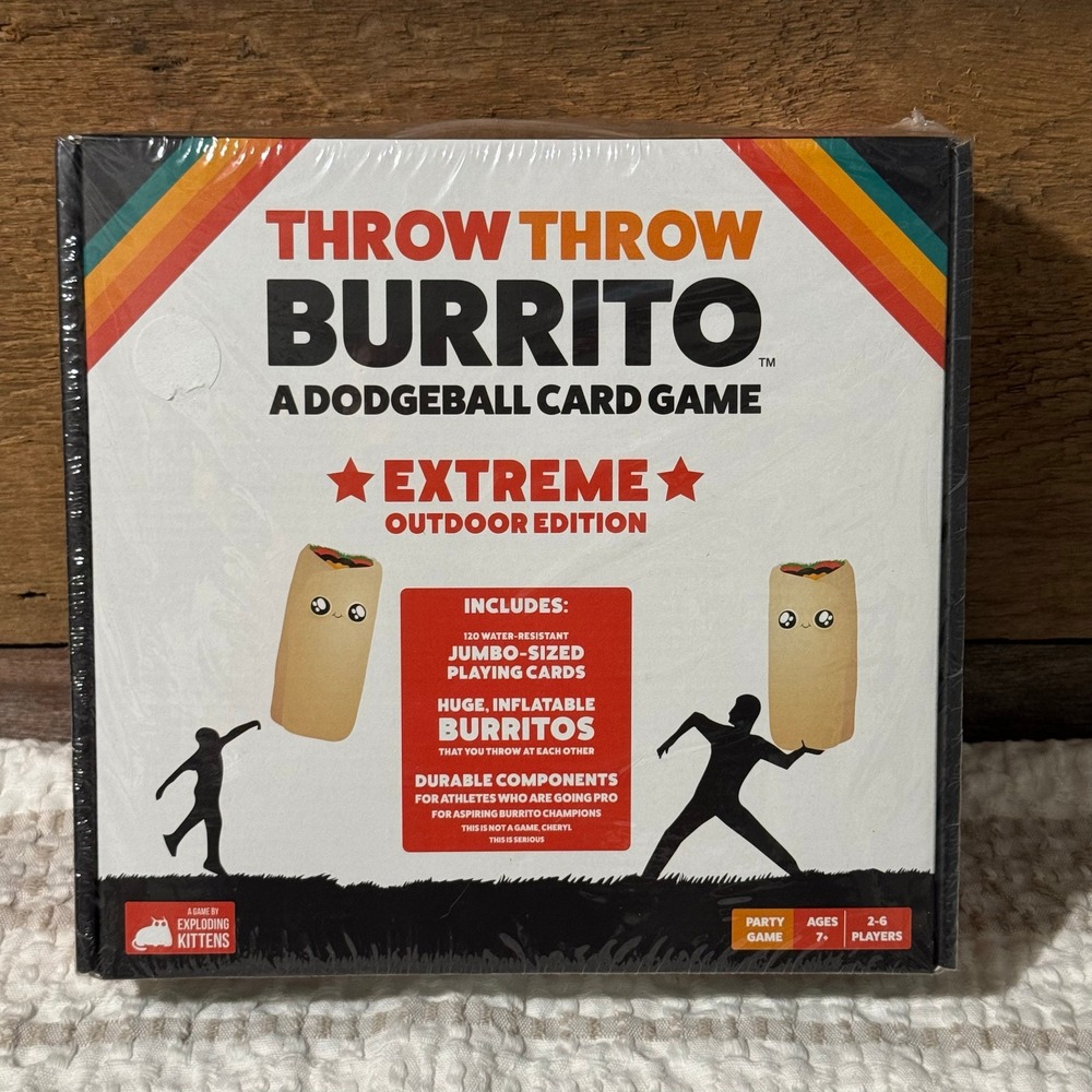Throw Throw Burrito Extreme Outdoor Edition Dodgeball Card Game Exploding Kitten